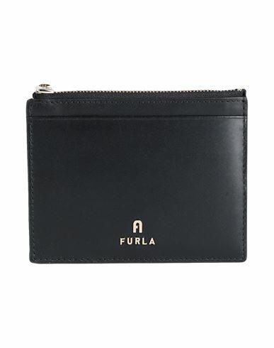 Furla Furla Camelia L Card Case Woman Coin purse Black Calfskin Cover