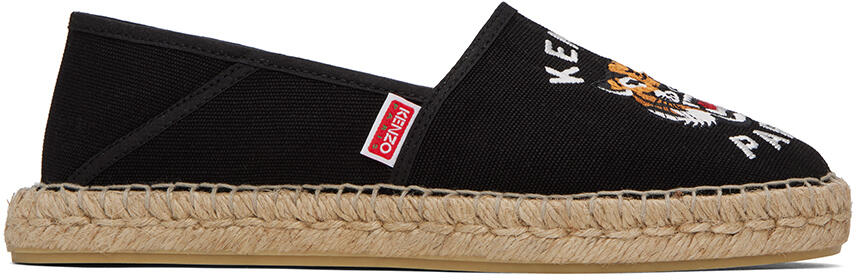 Kenzo Black Kenzo Paris Embroidered Espadrilles Cover