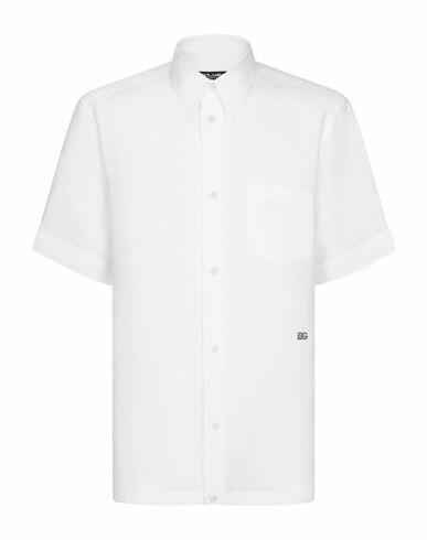 Dolce & gabbana Dolce & Gabbana Shirts Man Shirt White Linen Cover