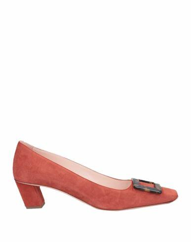 Roger Vivier Woman Pumps Brick red Soft Leather Cover