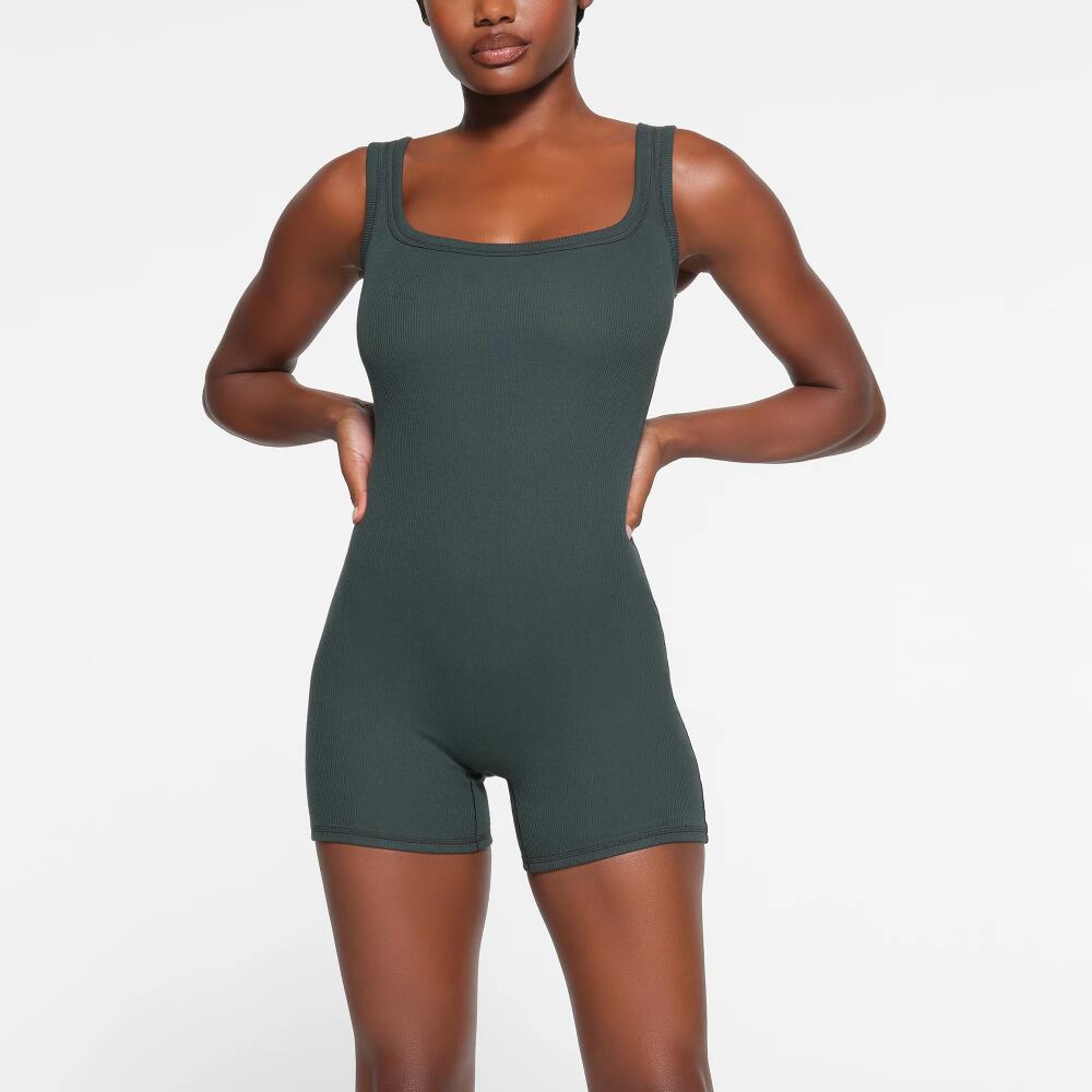 SKIMS Onesie (Bodysuit) | Green | 3XL | Cotton Rib Cover