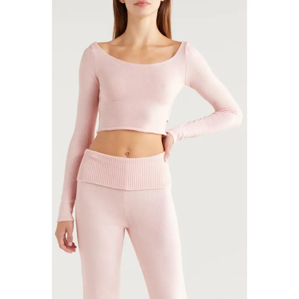 Florence by Mills Cross Back Crop Sweater in Ballerina Cover