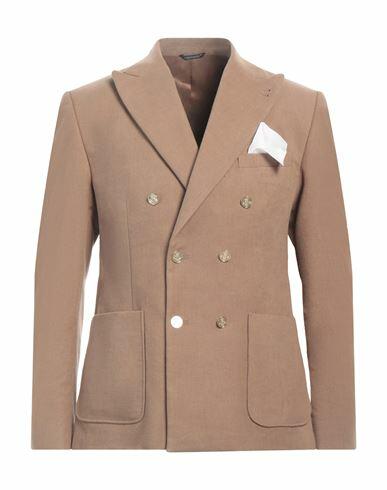 Daniele Alessandrini Homme Man Blazer Camel Cotton, Polyester, Viscose, Elastane Cover