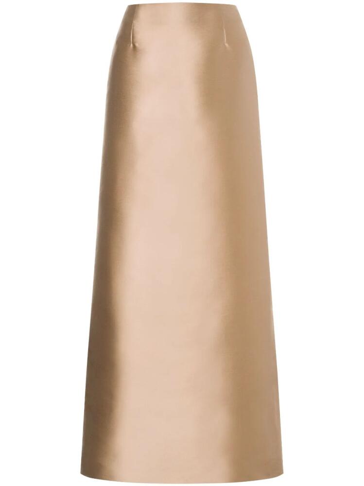 Alberta Ferretti A-line satin skirt - Neutrals Cover