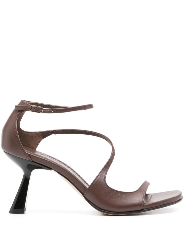 Souliers Martinez Dakota 70mm leather sandals - Brown Cover