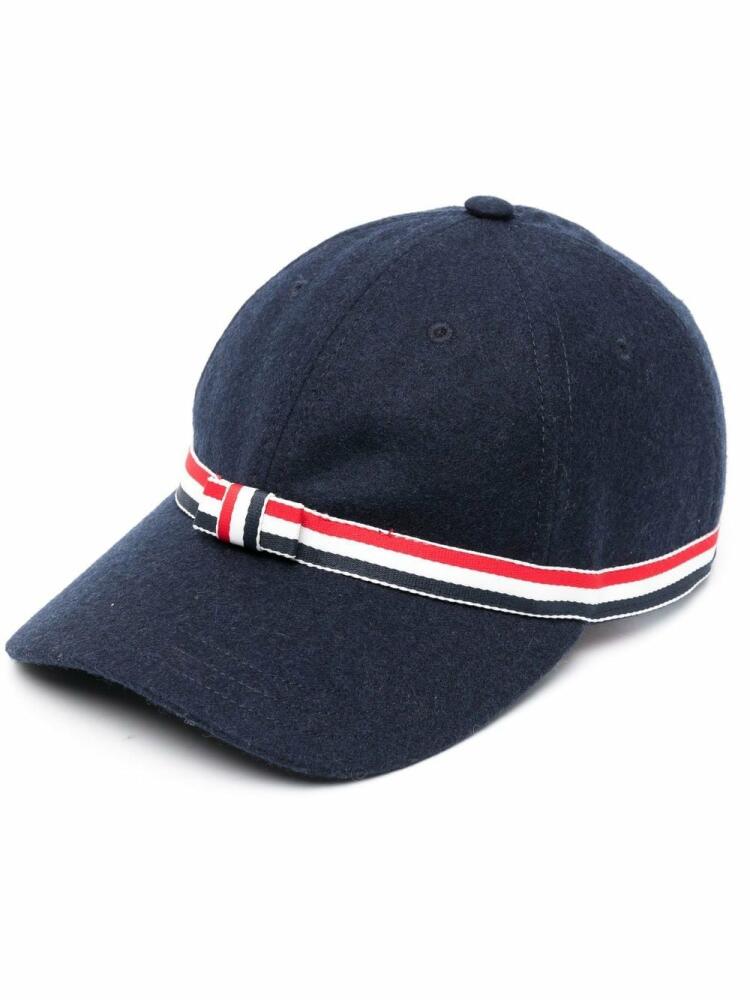 Thom Browne 4-Bar bow baseball cap - Blue Cover