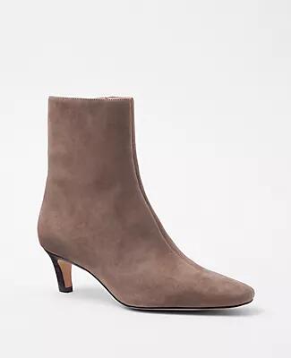 Ann Taylor Skinny Heeled Suede Booties Cover