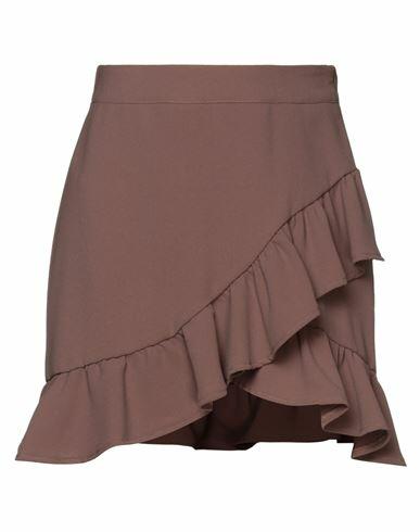 Soallure Woman Mini skirt Khaki Polyester Cover