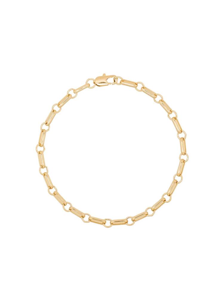 Laura Lombardi gold-plated bar chain anklet Cover