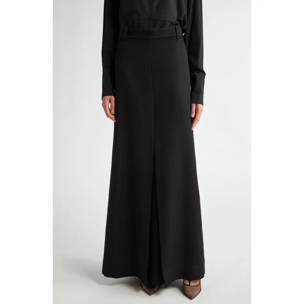 Victoria Beckham Box Pleated Organic Cotton Skirt in Black Cover