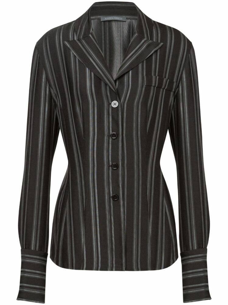 Alberta Ferretti long-sleeved striped shirt - Grey Cover