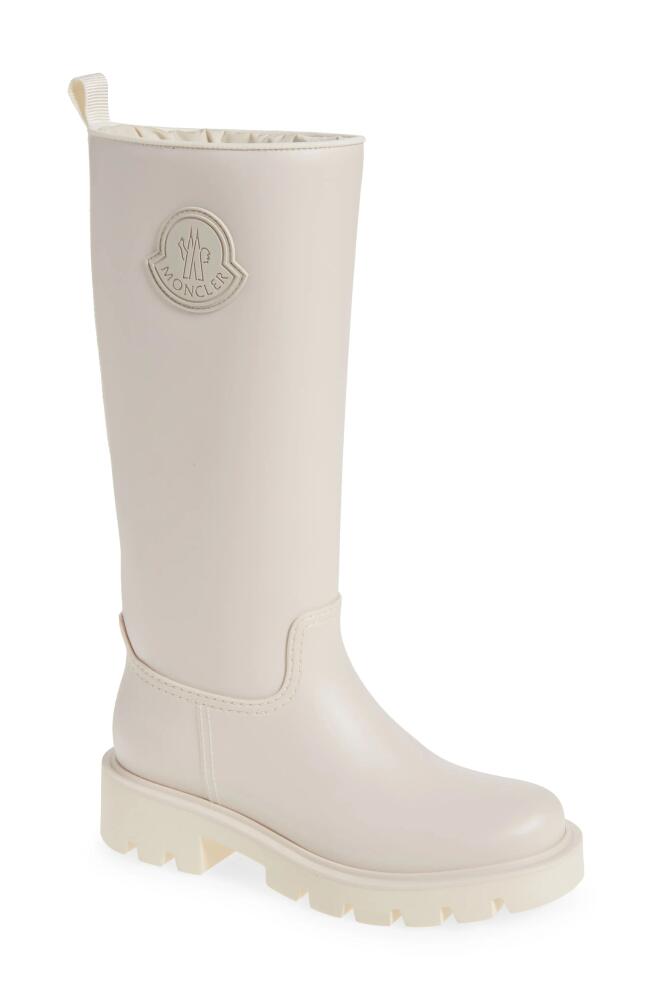 Moncler Kickstream Waterproof Rain Boot in White Cover