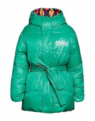 Dsquared2 Woman Puffer Green Polyester Cover