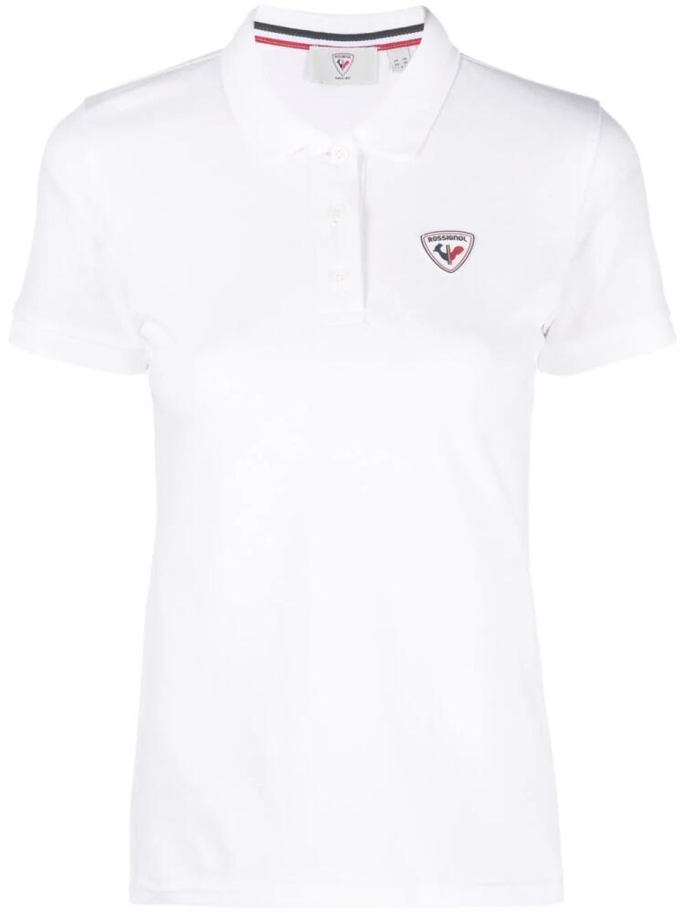 Rossignol logo-applique polo shirt - White Cover