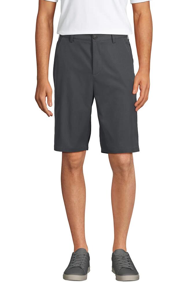 Lands' End School Uniform Active Chino Shorts in Arctic Gray Cover