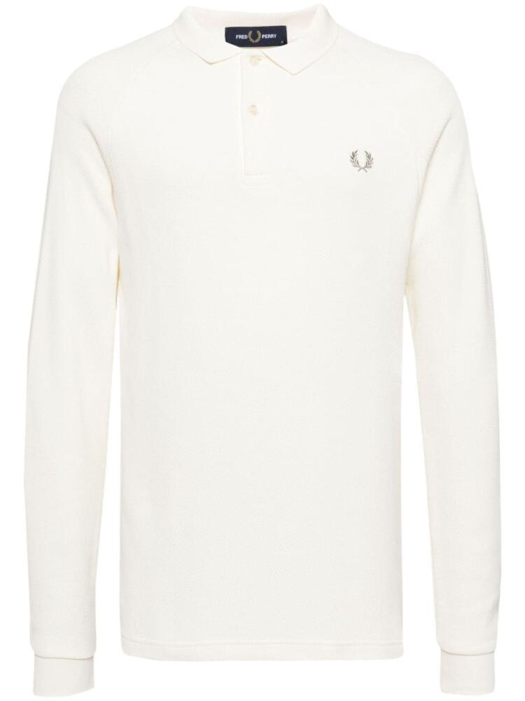 Fred Perry rib detail polo shirt - Neutrals Cover