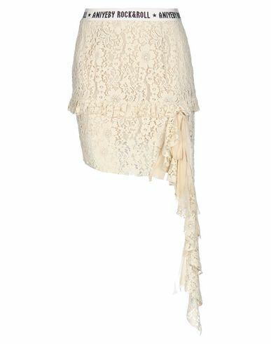 Aniye By Woman Mini skirt Beige Polyamide, Cotton, Silk Cover