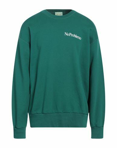 Aries Man Sweatshirt Emerald green Cotton Cover