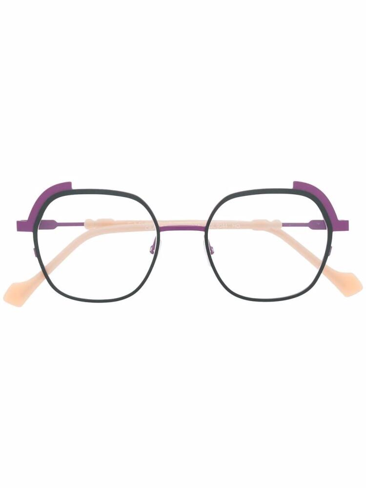 Face À Face layered-frame glasses - Purple Cover