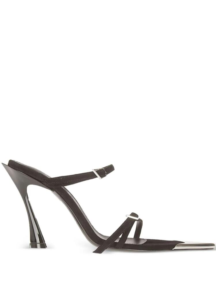 Mugler Fang 95mm leather sandals - Black Cover