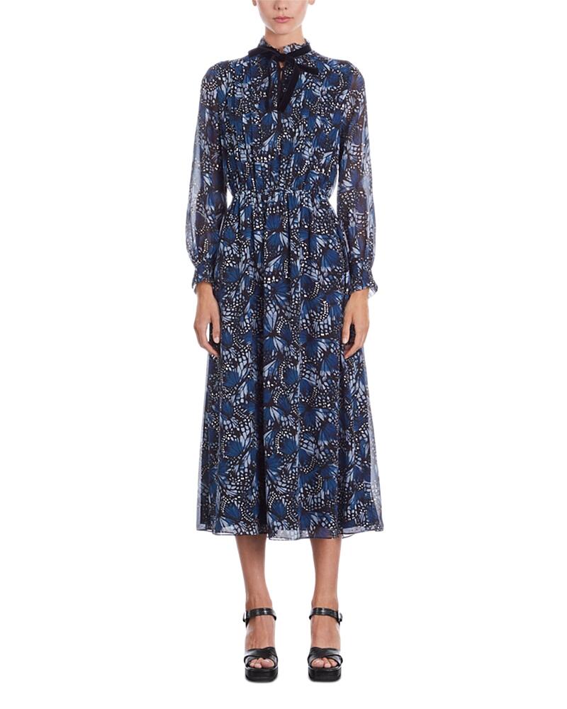 The Kooples Butterfly Print Midi Dress Cover