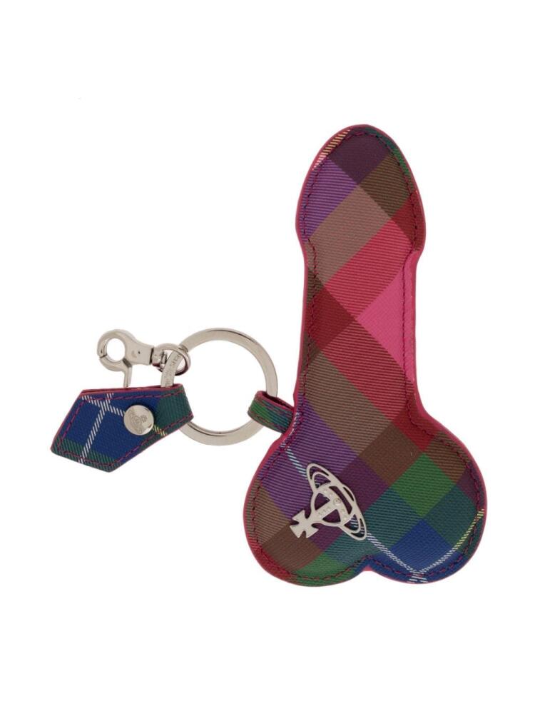 Vivienne Westwood check-pattern keyring - Pink Cover