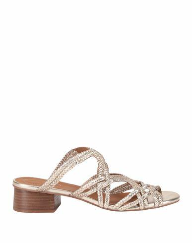 See By Chloé Woman Sandals Platinum Soft Leather, Textile fibers Cover