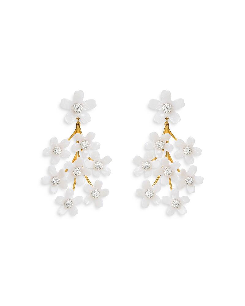 Lele Sadoughi Imitation Pearl Garden Bouquet Chandelier Statement Earrings Cover