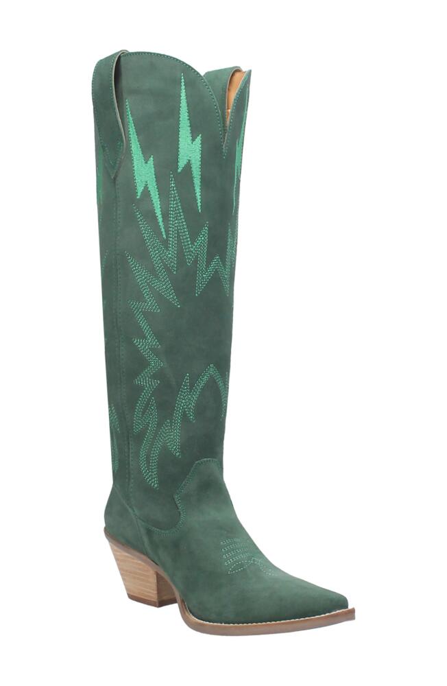 Dingo Thunder Road Cowboy Boot in Green Cover