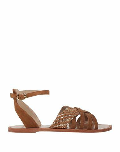 Anaki Woman Sandals Camel Soft Leather Cover