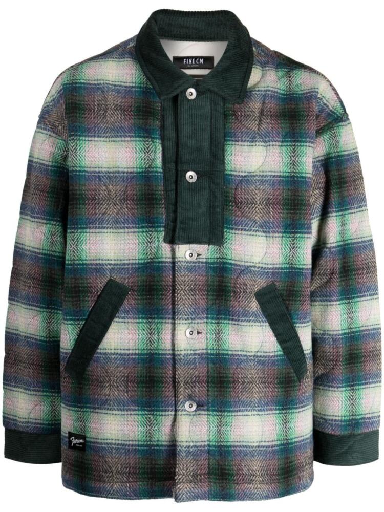 FIVE CM check-pattern cotton-blend shirt jacket - Multicolour Cover