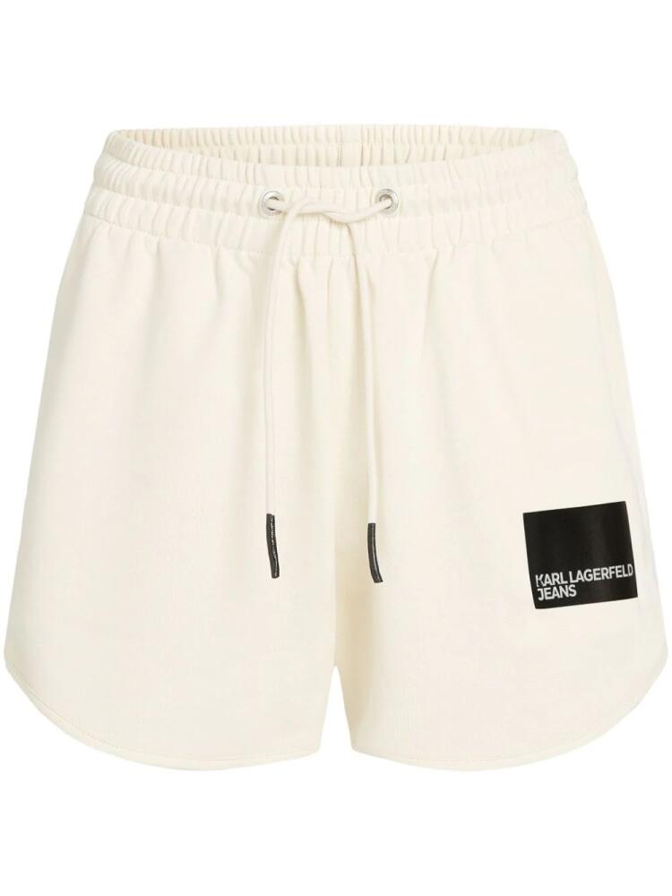 Karl Lagerfeld Jeans logo-print track shorts - Neutrals Cover