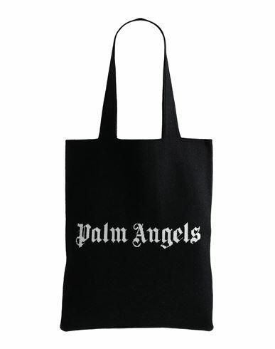 Palm Angels Man Shoulder bag Black Wool, Polyurethane, Polyester, Polyamide Cover