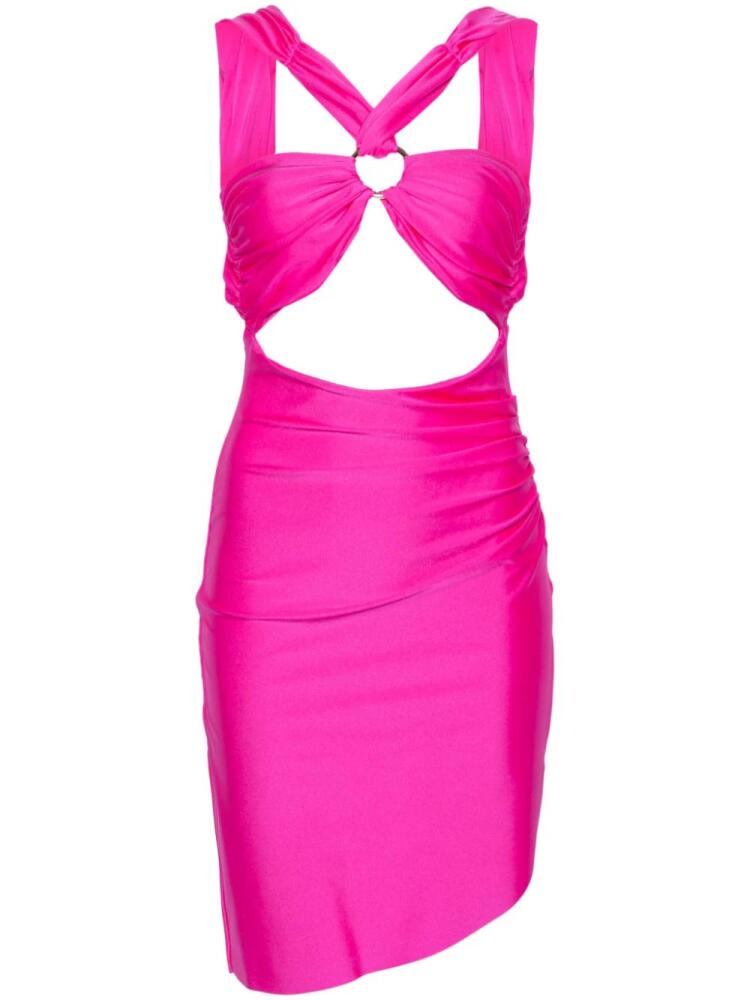 Amen cut-out satin minidress - Pink Cover