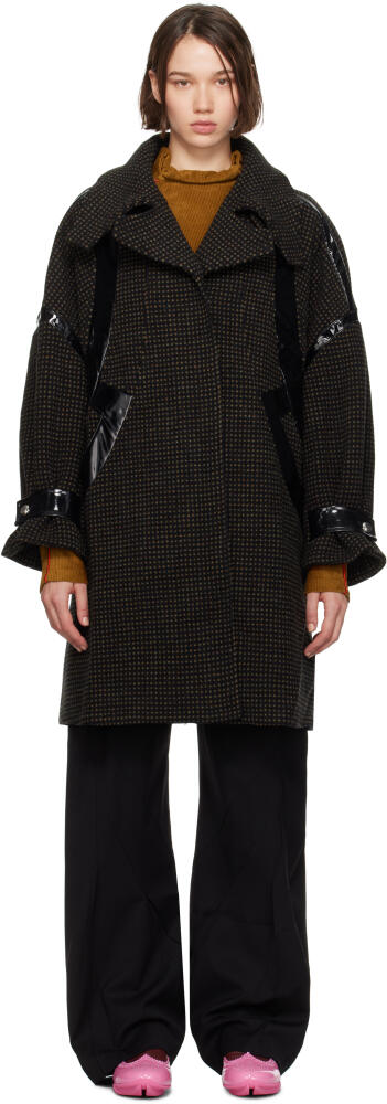 Kiko Kostadinov Brown Dawn Panelled Coat Cover