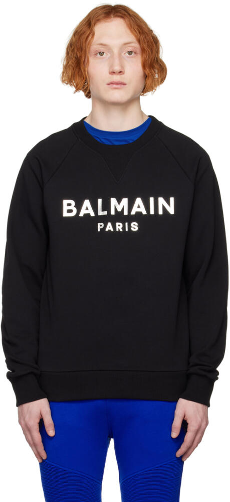 Balmain Black Metallic Sweatshirt Cover