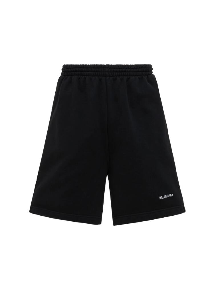 BALENCIAGA Logo Cotton Sweat Shorts Cover