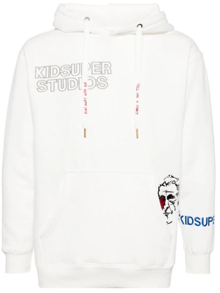 KidSuper logo-embroidered hoodie - White Cover