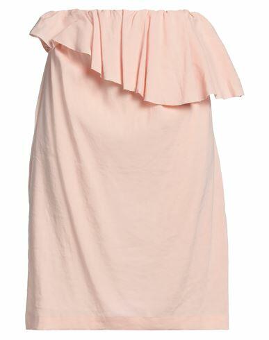 Jucca Woman Midi skirt Pink Linen, Viscose, Elastane Cover