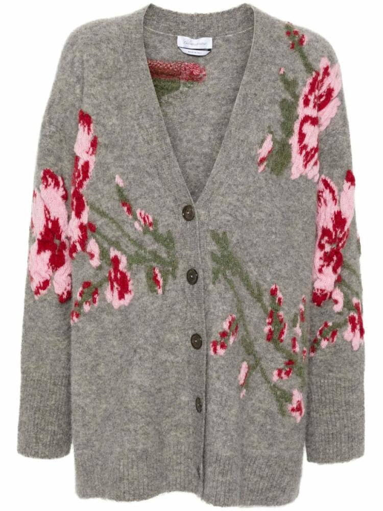 Blumarine jacquard-pattern cardigan - Grey Cover