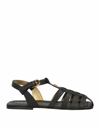 Versace Man Sandals Black Calfskin Cover