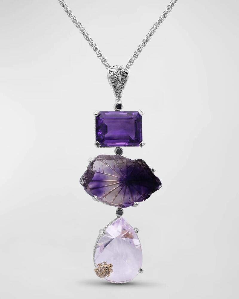 Stephen Dweck Amethyst and Black Diamond Pendant Necklace Cover