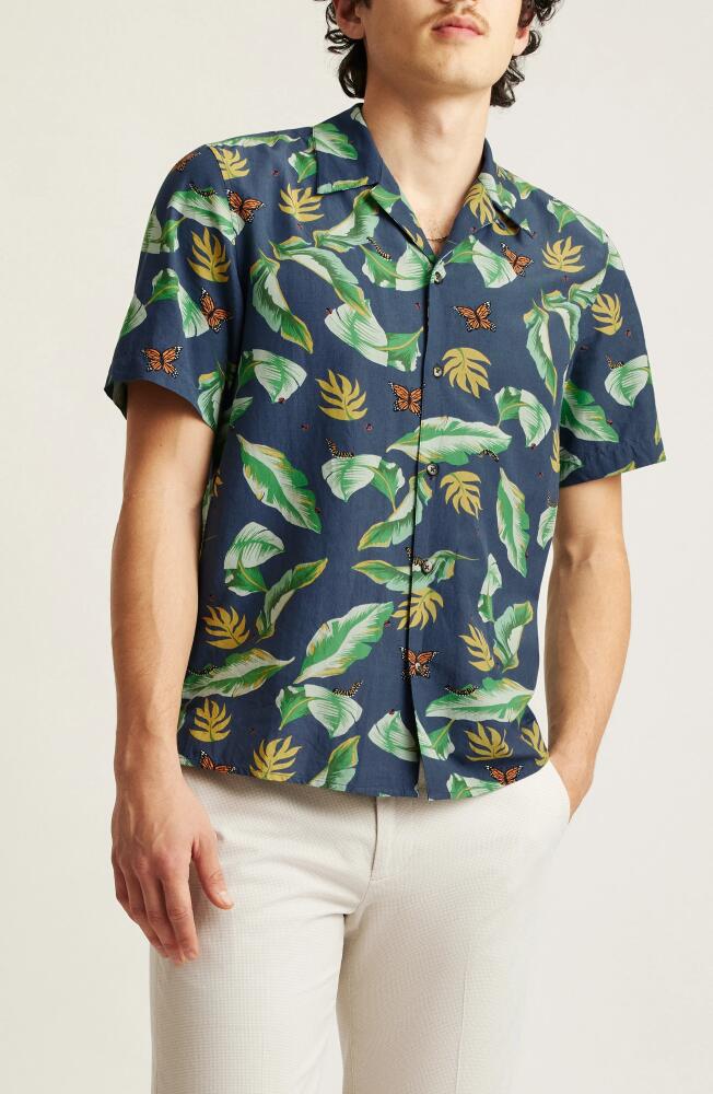 Bonobos Resort Riviera Tropical Print Cotton & Viscose Camp Shirt in Tropical Garden C6 Cover