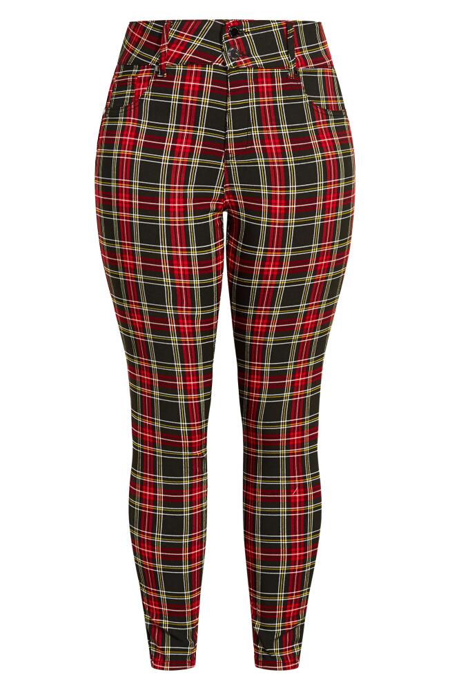 City Chic Harley Check Skinny Jeans Cover