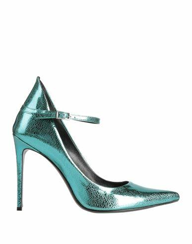 Aldo Castagna Woman Pumps Emerald green Leather Cover