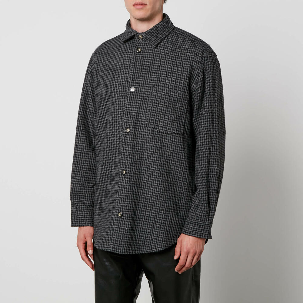 Nanushka Matize Houndstooth Wool-Blend Shirt Cover