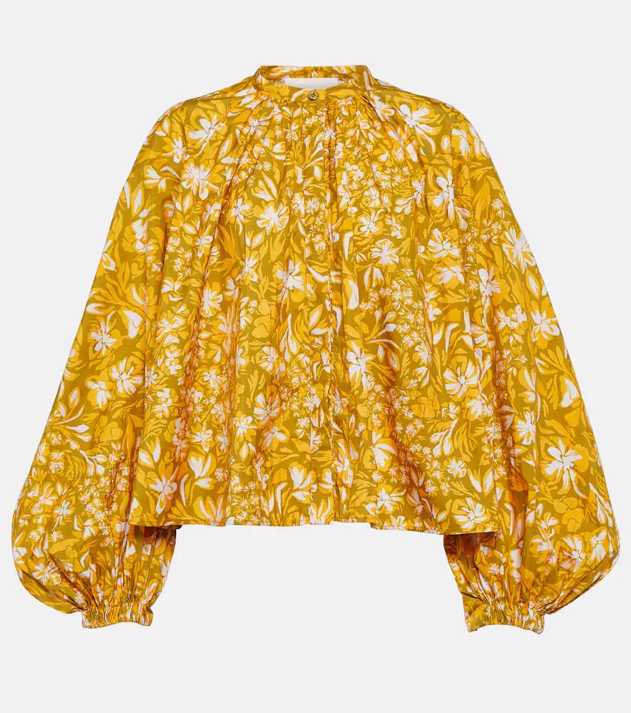 Jil Sander Floral puff-sleeve blouse Cover