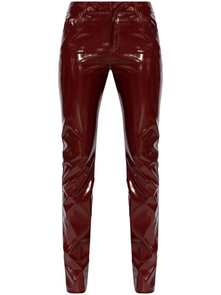 Blumarine skinny vinyl trousers - Red Cover