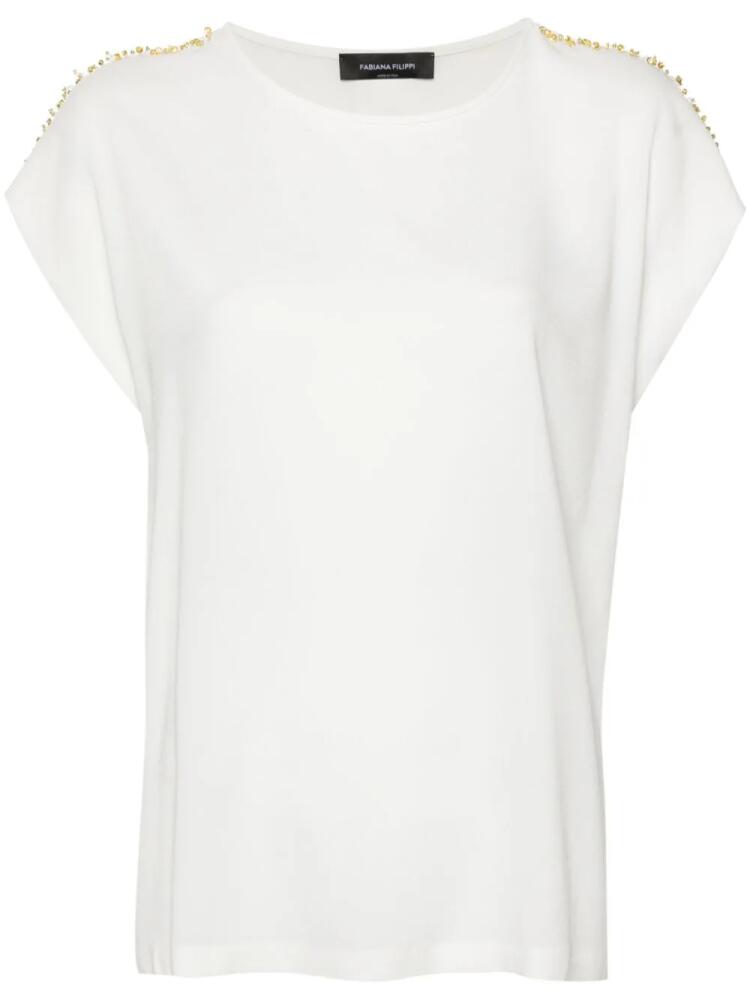 Fabiana Filippi bead-embellished blouse - Neutrals Cover