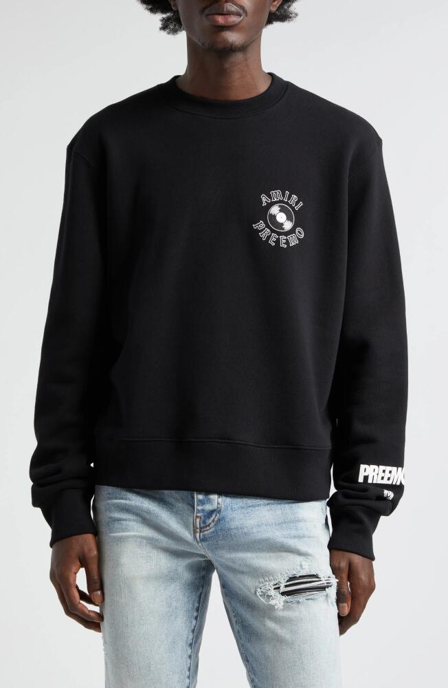 AMIRI x Premier Records Cotton Graphic Sweatshirt in Black Cover